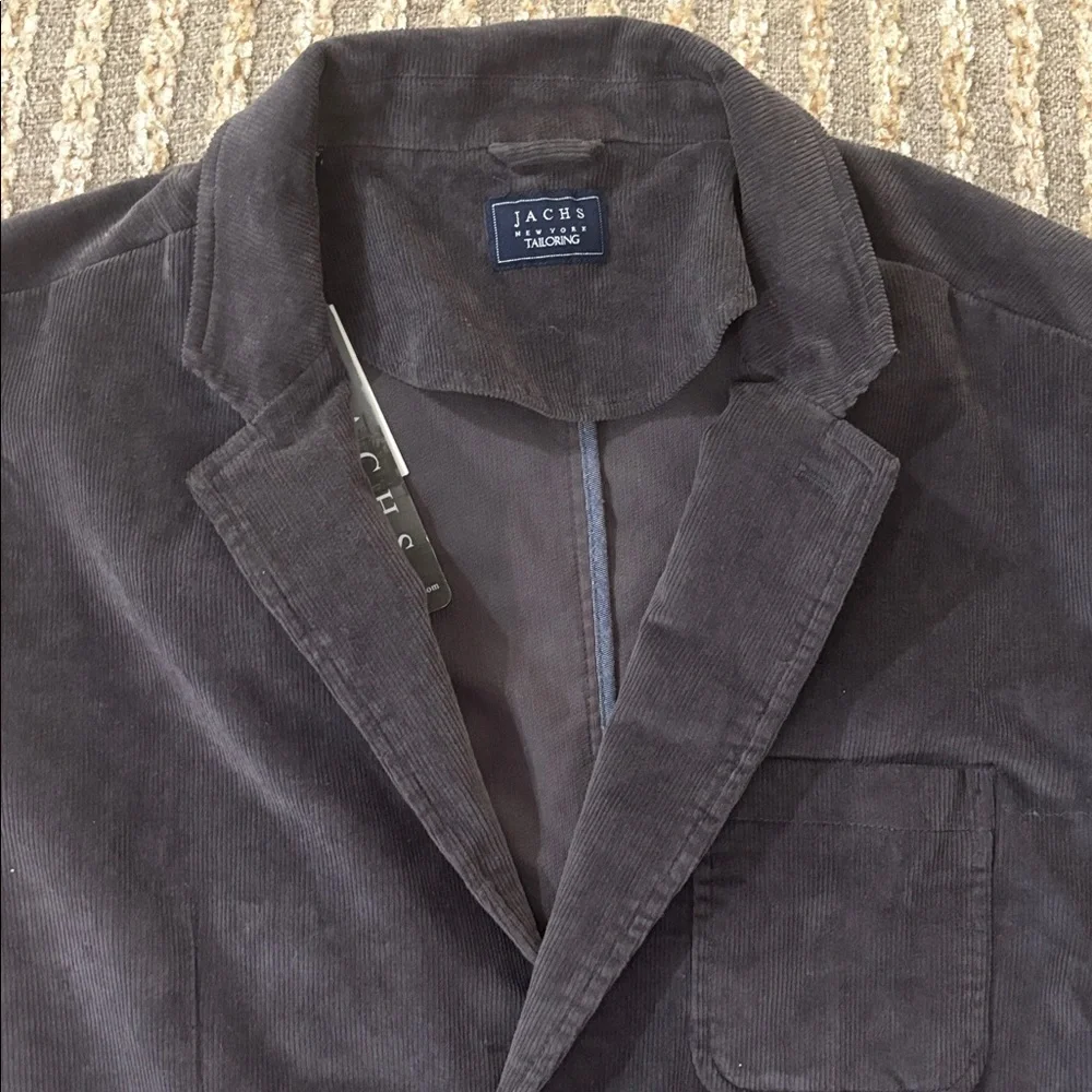 Jachs New York Gray Corduroy 2‎ Button Sport Jacket Men's Size XXL NWT